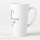 プロフェッショナルモダンモノグラム書道スクリプト カフェラテマグ (右)