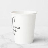 プロフェッショナルモダンモノグラム書道スクリプト 紙コップ (左)