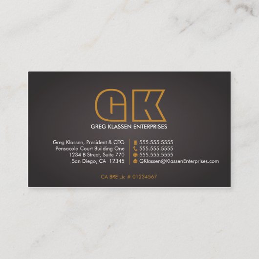 プロフェッショナルモダンモノグラム 名刺 (裏面)