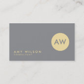 プロフェッショナルモダンライトグレーとクリーム 名刺 (正面)