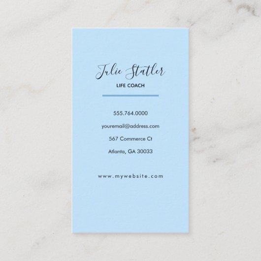 プロフェッショナルモダンライフコーチメンターカウンセラー 名刺 (裏面)