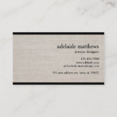 プロフェッショナルモダンリネンルックモノグラムイニシャル 名刺 (裏面)