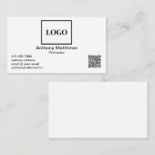 プロフェッショナルモダンロゴとQRコードの追加 名刺 (正面/裏面)