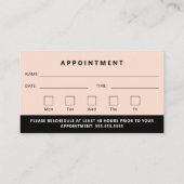 プロフェッショナルモダンロゴの次のアポイントメント 名刺 (裏面)