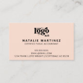 プロフェッショナルモダンロゴの次のアポイントメント 名刺 (正面)