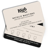 プロフェッショナルモダンロゴの次のアポイントメント 名刺