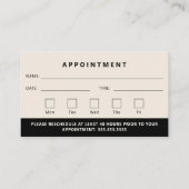 プロフェッショナルモダンロゴの次のアポイントメント 名刺 (裏面)