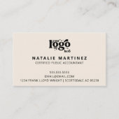 プロフェッショナルモダンロゴの次のアポイントメント 名刺 (正面)