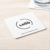 プロフェッショナルモダンロゴ スクエアペーパーコースター (アングル)