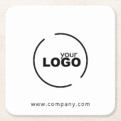 プロフェッショナルモダンロゴ スクエアペーパーコースター (正面)
