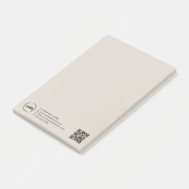 プロフェッショナルモダンロゴQRコードベージュ ポストイット