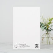 プロフェッショナルモダンロゴQRコード 便箋 (スタンド正面)