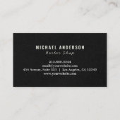 プロフェッショナルモダンヴィンテージ理容師ショップヘアサロン 名刺 (裏面)