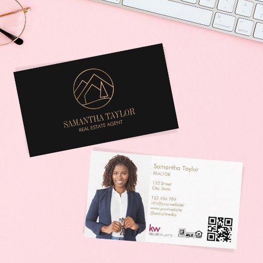プロフェッショナルモダン不動産仲介業者マウンテンリアルティQRCode 名刺