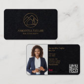 プロフェッショナルモダン不動産仲介業者マウンテンリアルティQRCode 名刺 (正面/裏面)