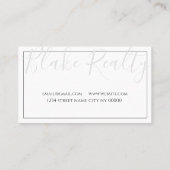 プロフェッショナルモダン不動産仲介業者不動産 名刺 (裏面)