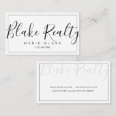 プロフェッショナルモダン不動産仲介業者不動産 名刺 (正面/裏面)