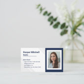 プロフェッショナルモダン不動産仲介業者写真名刺 名刺 (スタンド正面)