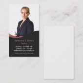 プロフェッショナルモダン不動産仲介業者写真縦 名刺 (正面/裏面)