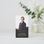 プロフェッショナルモダン不動産仲介業者写真縦 名刺 (スタンド正面)