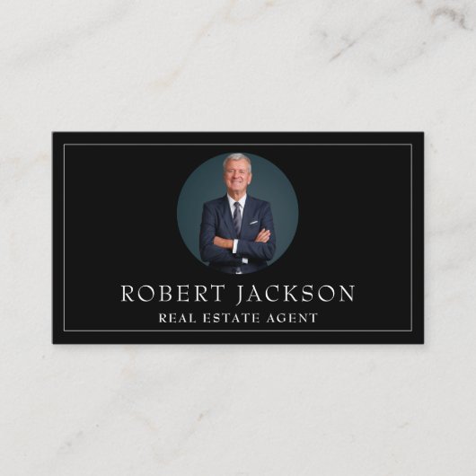 プロフェッショナルモダン不動産仲介業者実在エステートラグジュアリー 名刺 (正面)