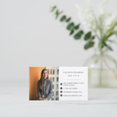 プロフェッショナルモダン会社の従業員の写真ロゴ 名刺 (スタンド正面)