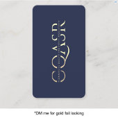 プロフェッショナルモダン会社モノグラムダークブルー 名刺