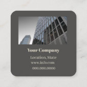 プロフェッショナルモダン会社 スクエア名刺 (裏面)