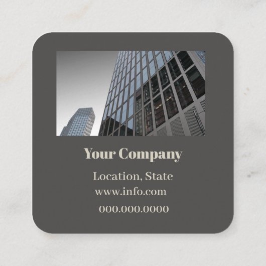 プロフェッショナルモダン会社 スクエア名刺 (裏面)