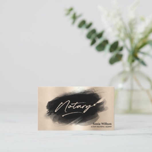 プロフェッショナルモダン公証人ローン署名業者 名刺 (スタンド正面)