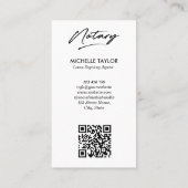 プロフェッショナルモダン公証人公開写真QRコード 名刺 (裏面)