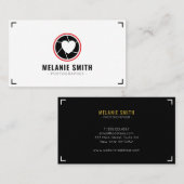 プロフェッショナルモダン写真家のシャッターロゴ 名刺 (正面/裏面)