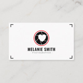 プロフェッショナルモダン写真家のシャッターロゴ 名刺