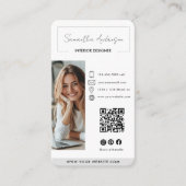 プロフェッショナルモダン名刺（写真とQR付き） 名刺 (正面)