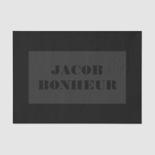 プロフェッショナルモダン名 |濃いグレーと黒 薄葉紙 (正面)