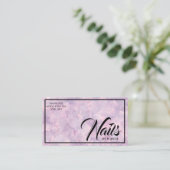 プロフェッショナルモダン大理石爪、 ネイルメイクアップアーティスト 名刺 (スタンド正面)