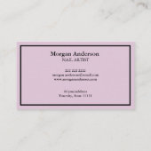 プロフェッショナルモダン大理石爪、 ネイルメイクアップアーティスト 名刺 (裏面)