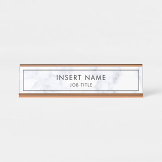 プロフェッショナルモダン大理石 デスクネームプレート