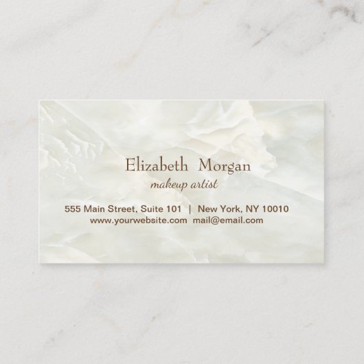 プロフェッショナルモダン大理石、金ゴールドフレームロイヤリティカード ロイヤリティカード (裏面)