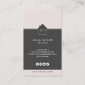 プロフェッショナルモダン実在エステートMonogram写真 名刺 (裏面)