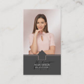 プロフェッショナルモダン実在エステートMonogram写真 名刺 (正面)