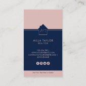 プロフェッショナルモダン実在エステートMonogram写真 名刺 (裏面)