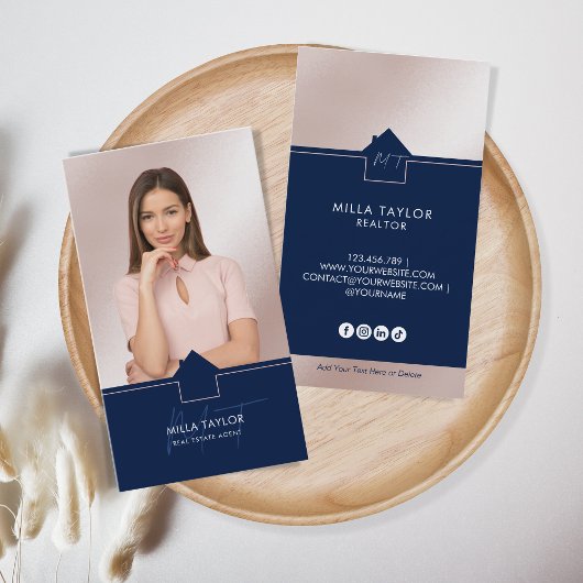 プロフェッショナルモダン実在エステートMonogram写真 名刺