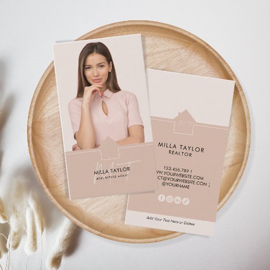 プロフェッショナルモダン実在エステートMonogram写真 名刺