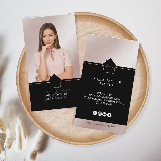 プロフェッショナルモダン実在エステートMonogram写真 名刺