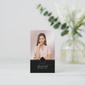 プロフェッショナルモダン実在エステートMonogram写真 名刺 (スタンド正面)