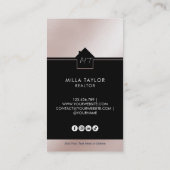 プロフェッショナルモダン実在エステートMonogram写真 名刺 (裏面)