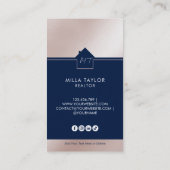 プロフェッショナルモダン実在エステートMonogram写真 名刺 (裏面)