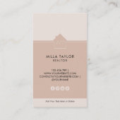 プロフェッショナルモダン実在エステートMonogram写真 名刺 (裏面)