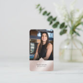 プロフェッショナルモダン実在エステートMonogram写真 名刺 (スタンド正面)